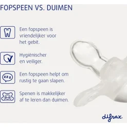 Difrax Fopspeen Naturel Pink Opal 6 Maanden