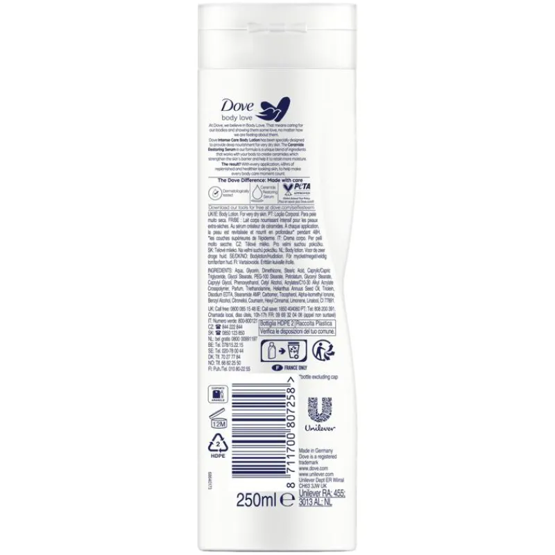 Dove Body Love Intense Care Bodylotion 250 ML