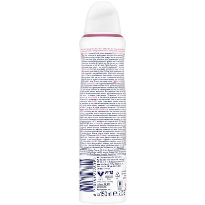 Dove Invisible 0% Deodorant Spray 150 ML