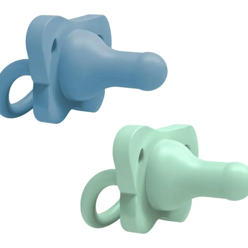 Dr. Brown's HappyPacci Fopspeen Blauw & Groen 2 stuks