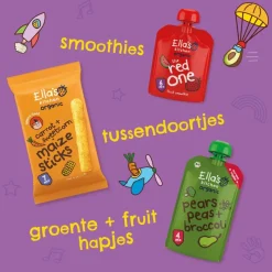 Ella's Kitchen Fruit Smoothie The Red One Bio Knijpfruit 6+ Maanden 90 GR