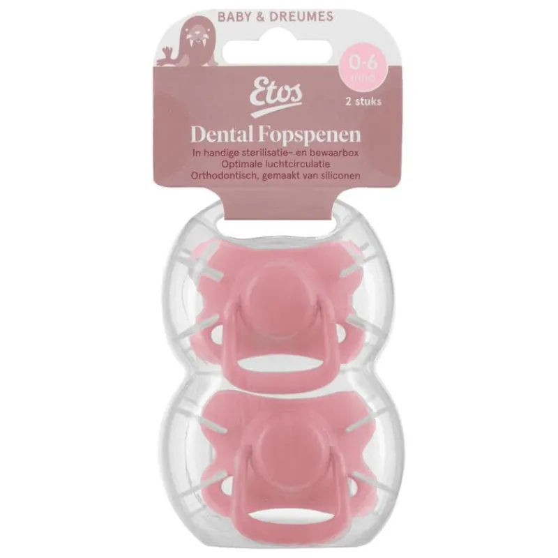 Etos Fopspenen In Steriliseerdoosje 0-6 Maanden Assorti