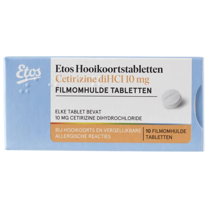 Etos Hooikoortstabletten Cetirizine diHCI 10 mg 10 stuks