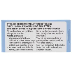 Etos Hooikoortstabletten Cetirizine diHCI 10 mg 10 stuks