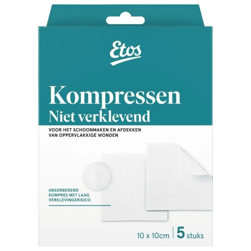 Etos Kompres Niet-Klevend 10 x 10 CM 5 stuks