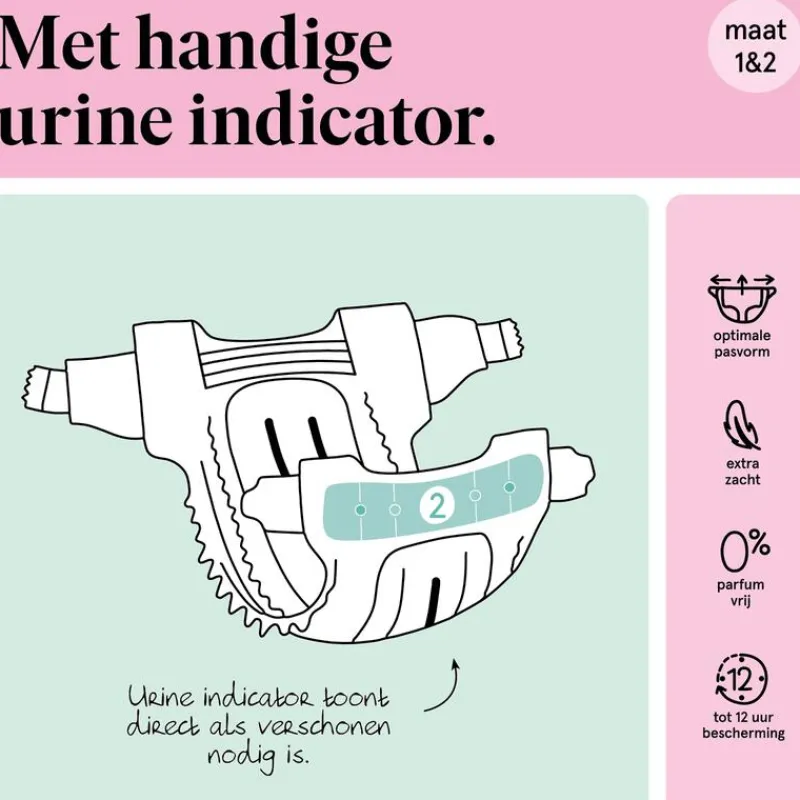 Etos Luiers Newborn Maat 1 2-5 kg Mid Pack 48 stuks