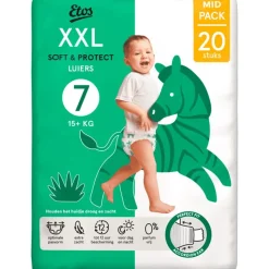Etos Luiers XXL Maat 7 15+ kg Mid Pack 20 stuks