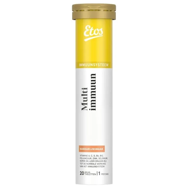 Etos Multi Immuun Bruistablet Mandarijnsmaak 20 tabletten