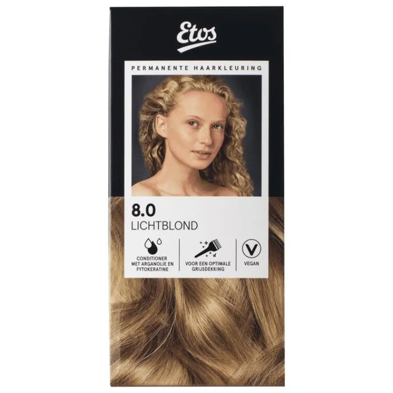 Etos Permanente Haarkleuring 8.0 lichtblond