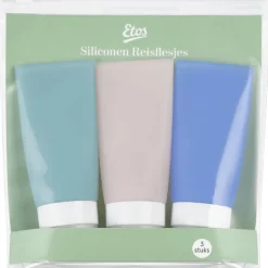 Etos Sillicone Reisflesjes 3 stuks