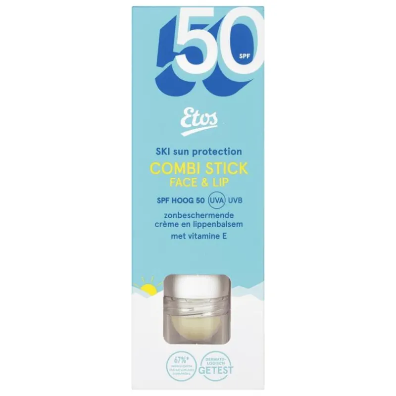 Etos Ski Zonbescherming Combi Stick 2-in-1 Face en Lip SPF50+ 20 ML