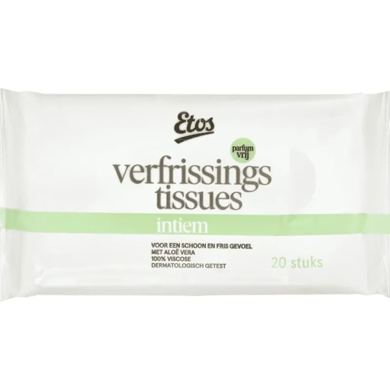 Etos Verfrissingtissues Intiem 20 stuks