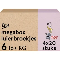 Etos Woezel & Pip Luierbroekjes Extra Large Maat 6 Megabox 4x20 stuks