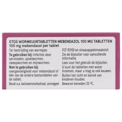 Etos Wormkuurtabletten 100 mg