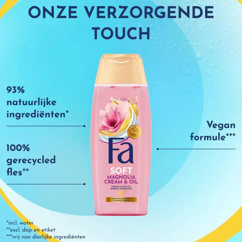 FA Cream & Oil Silk & Magnolia Showergel 250 ML