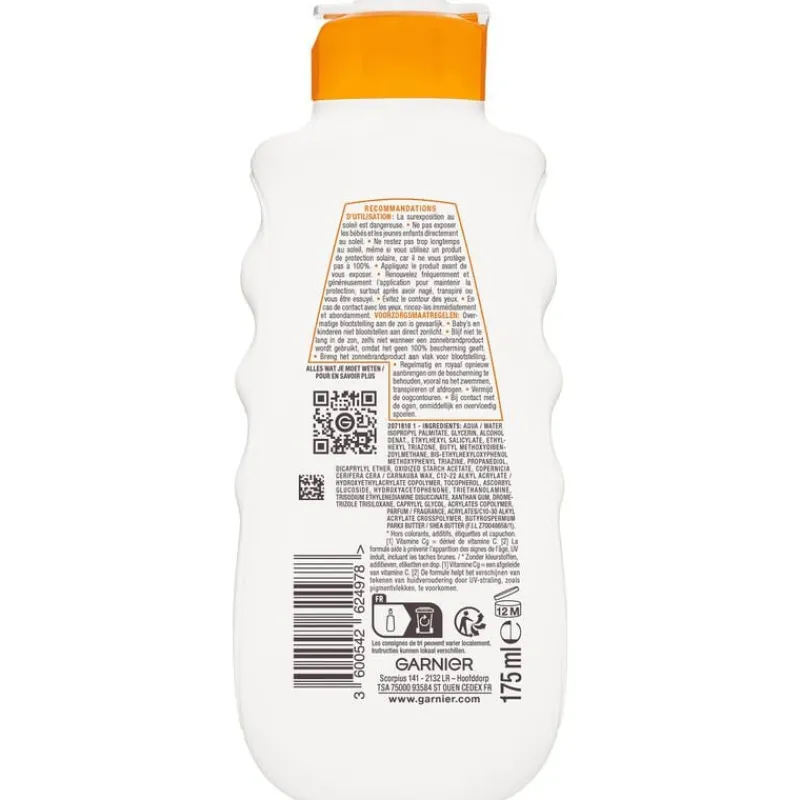 Garnier Ambre Solaire Hydra 24H Protect Lotion Zonnebrandcrème SPF 50 175ml waterresistent