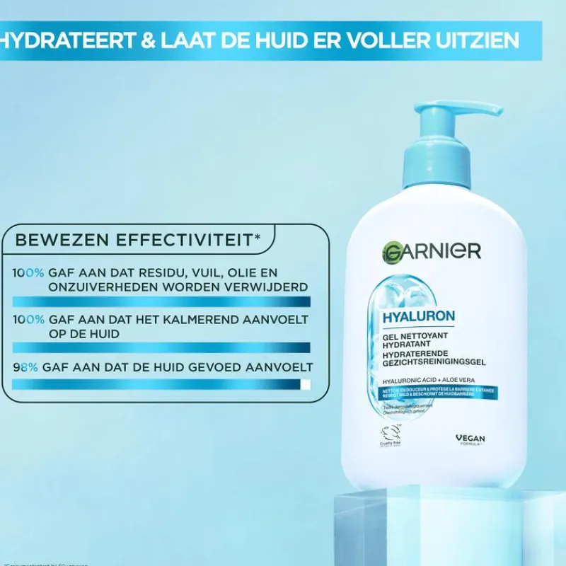 Garnier Hyaluron+ Hydraterende Gezichtsreinigingsgel 250 ml