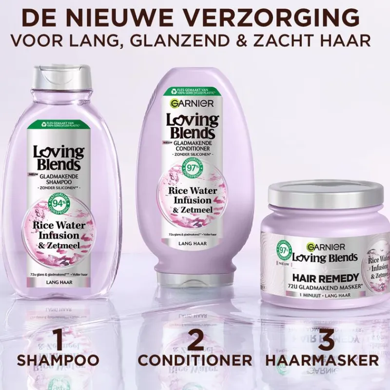Garnier Loving Blends Rice Water Infusion Glans & Zacht haarmasker 340 ML