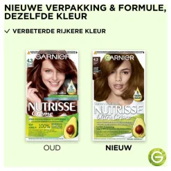 Garnier Nutrisse Crème Permanente Haarverf 4.3 Goud Middenbruin