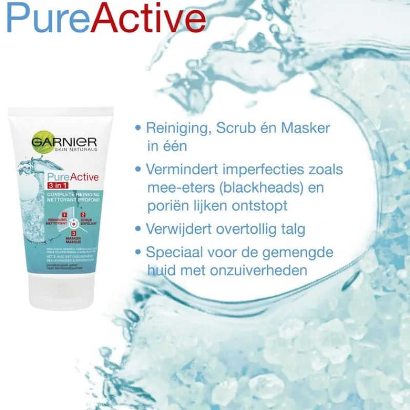 Garnier PureActive 3-in-1 Complete Reiniging 150 ML