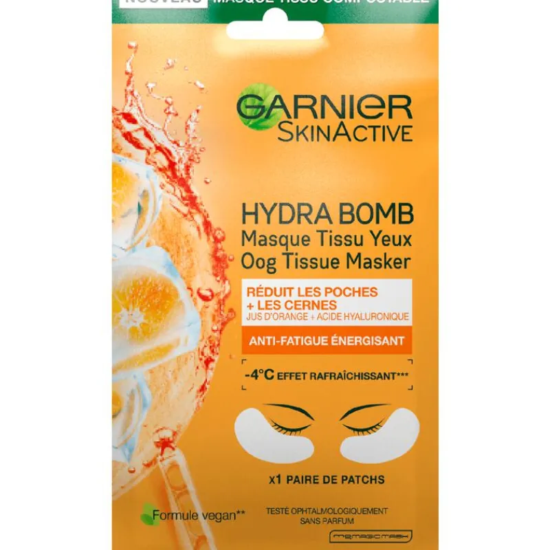 Garnier SkinActive Hydra Bomb Oog Sheet Masker Sinaasappel + Hyaluron
