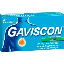 Gaviscon Kauwtabletten Pepermunt Maagzuurremmers 48 Stuks