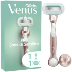 Heren Gillette Venus Deluxe Smooth Sensitive Rose Gold Scheersysteem 5 Blades
