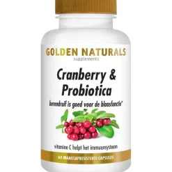 Golden Naturals Cranberry & Microbiotica Capsules 60 stuks