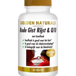 Golden Naturals Rode Gist Rijst & Q10 Tabletten 360 stuks