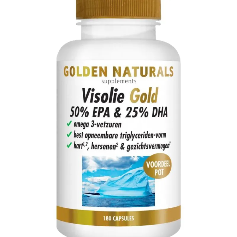 Golden Naturals Visolie Gold 50% EPA & 25% DHA Softgel Capsules 180 stuks