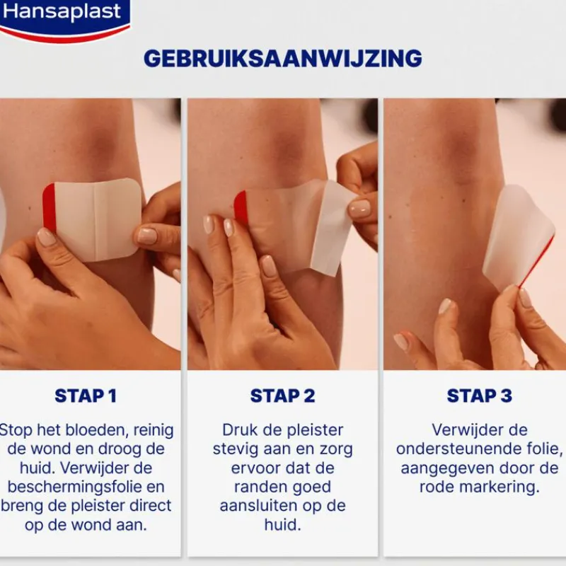 Hansaplast Second Skin Protectoin Waterproof en Transparante Pleister Strips 6 stuks