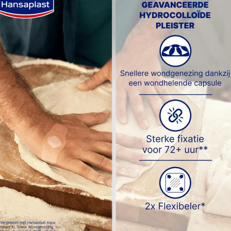 Hansaplast Second Skin Protectoin Waterproof en Transparante Pleister Strips 6 stuks