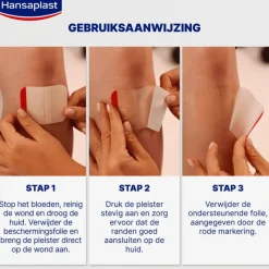 Hansaplast Second Skin Protection Waterproof en Transparante XL Eilandpleisters 3 stuks