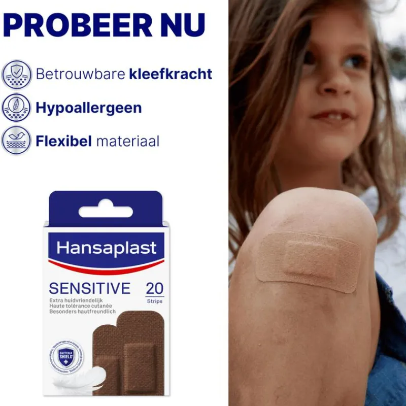 Hansaplast Sensitive Dark 20 stuks