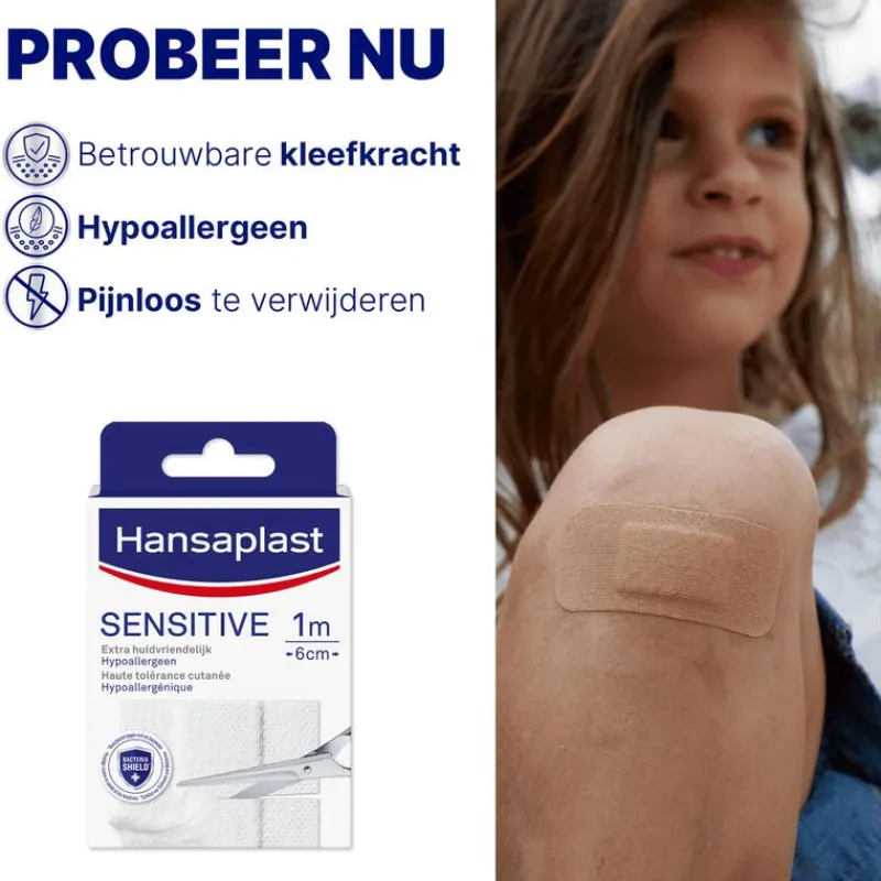 Hansaplast Sensitive Pleister 1mx6cm