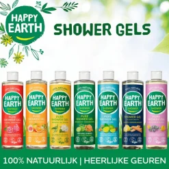 Happy Earth Cedar Lime 100% Natuurlijke Douchegel 300 ML