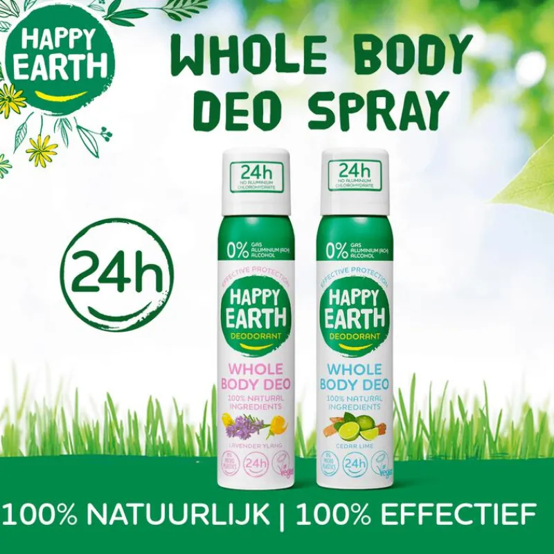 Happy Earth 100% Natural Whole Body Deo Spray Lavender Ylang 100ML