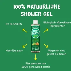 Happy Earth 100% Natuurlijke Bergamot Cedarwood Douchegel 300 ML