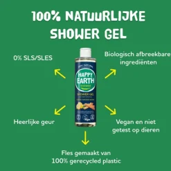 Happy Earth 100% natuurlijke Lemon Sandalwood Douchegel 300 ML