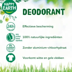 Happy Earth 100% Natuurlijke Men Protect Deodorant Roller 75 ML