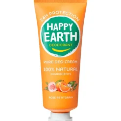 Happy Earth 100% Natuurlijke Rose Petitgrain Deodorant Crème 40 ML