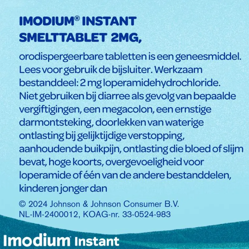 Imodium ® Instant 2 MG 10 Smelttabletten