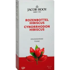 Jacob Hooy Rozenbottel Hibiscus Thee Zakjes 20 stuks