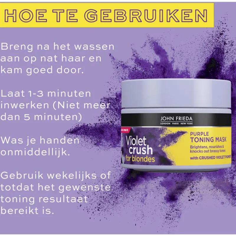 John Frieda Violet Crush Purple Toning Mask 250 ML