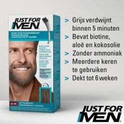 Heren Just For Men Snor & Baard Middenbruin M35