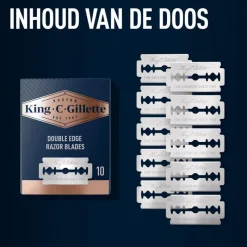 Heren King C Gillette King C. Gillette Double Edge Razor Navulmesjes 10 Stuks