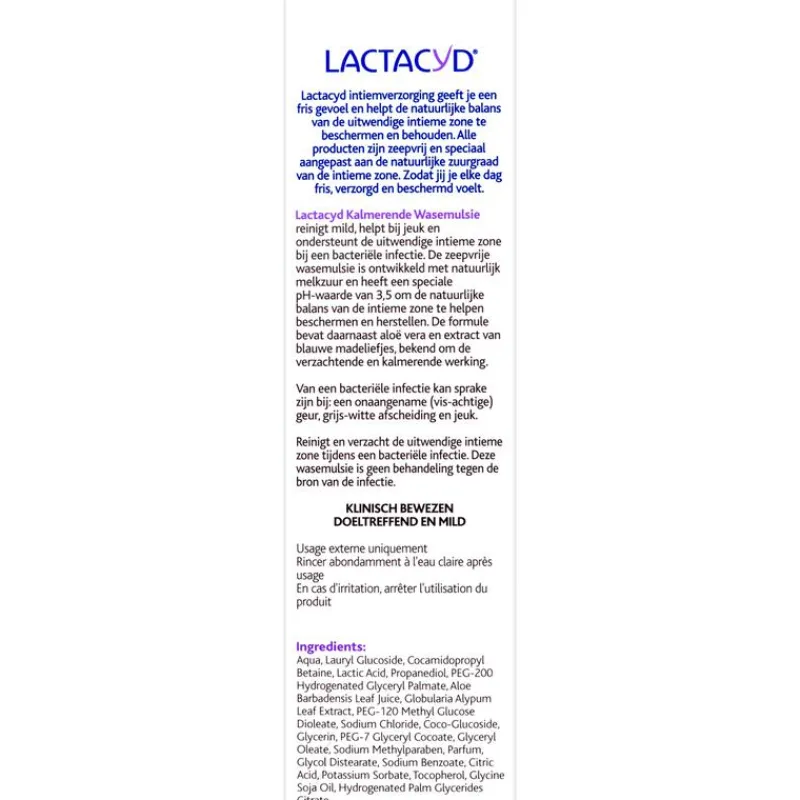 Lactacyd Kalmerende Wasemulsie Intieme Hygiëne 250 ML