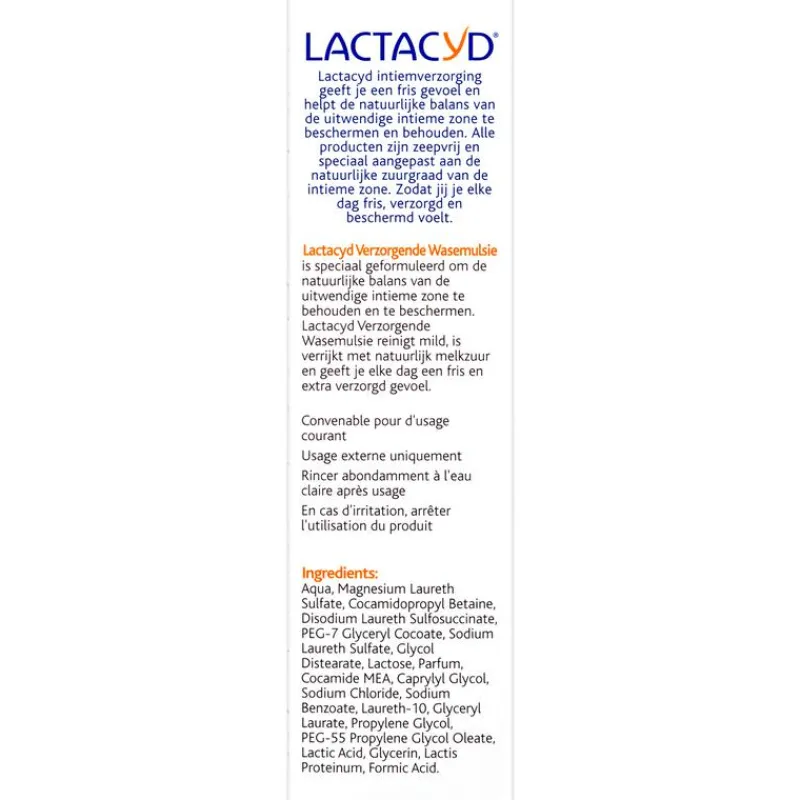 Lactacyd Verzorgende Wasemulsie Intieme Hygiëne 300 ML