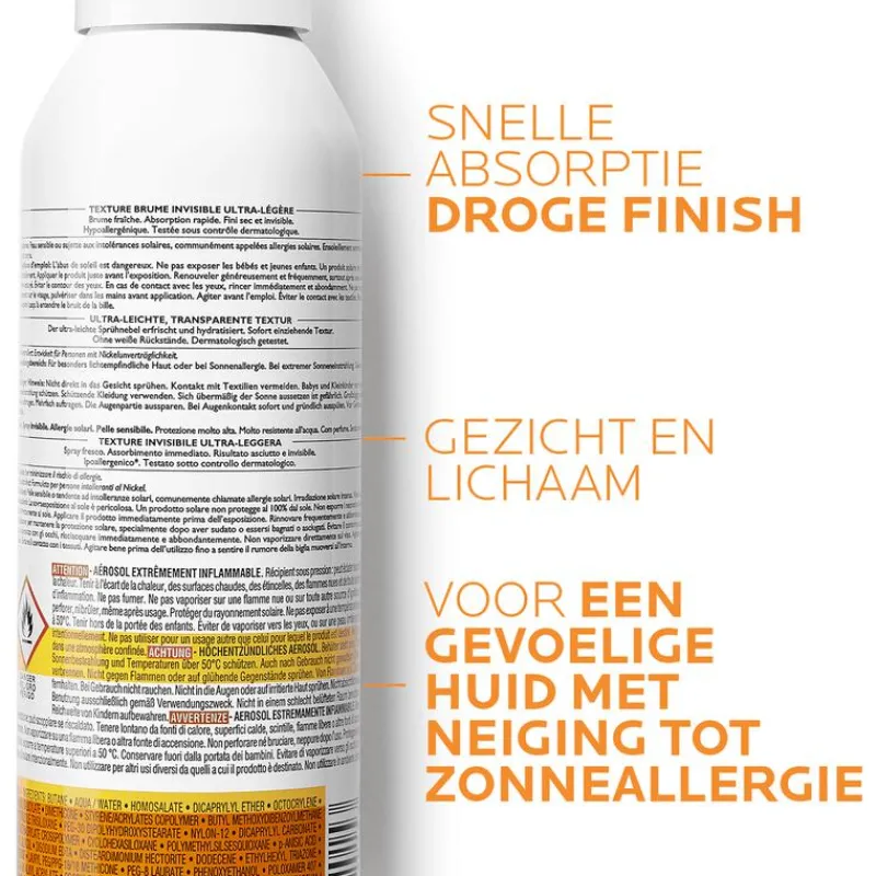 La Roche-Posay Anthelios Lichaamsmist SPF50+ 200 ML