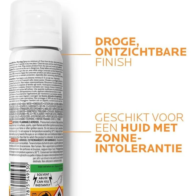 La Roche-Posay Anthelios Zonnebrand Mist Gezicht SPF50 75 ML